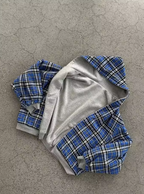 Hoodie zip retro street